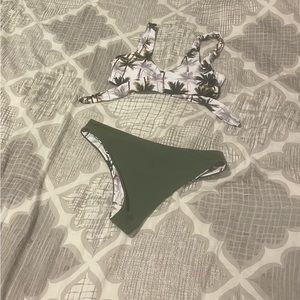 Palm tree wrap around bathing suit